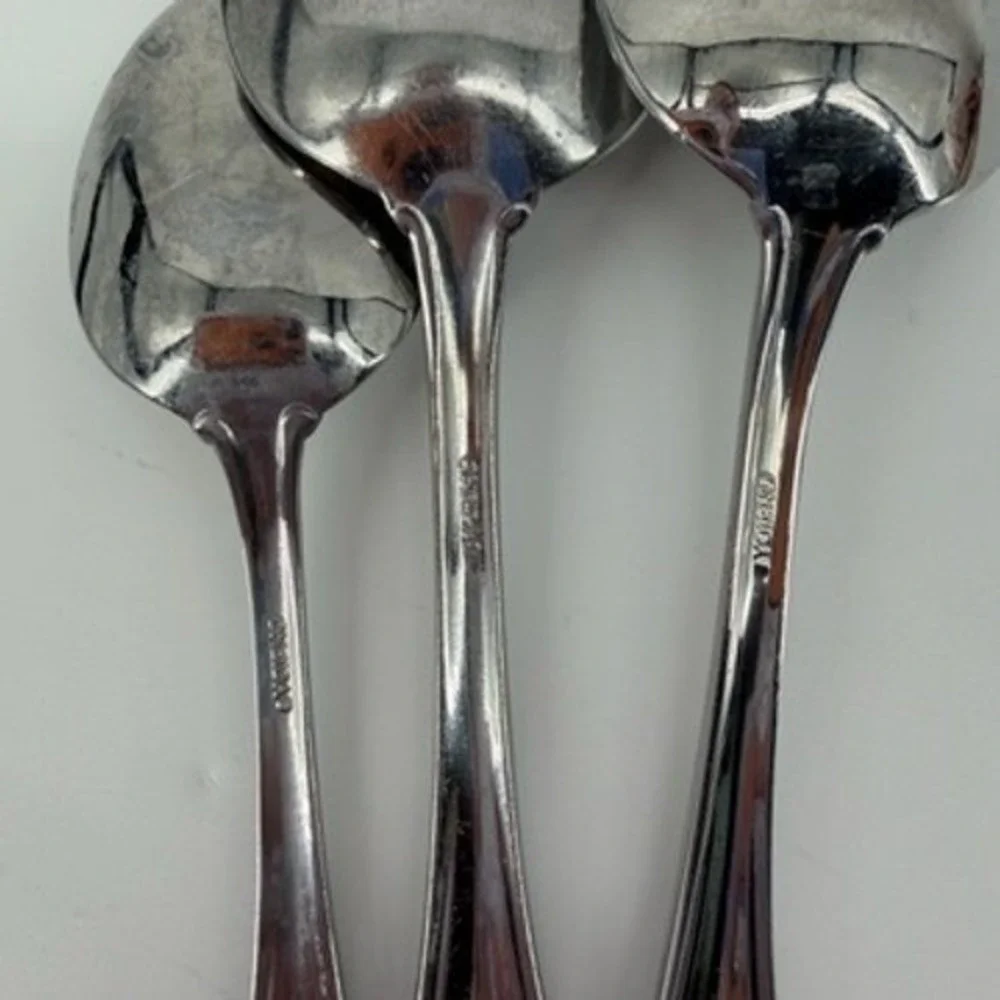 Oneida Arbor American Harmony‎ Stainless Steel Spoons Set of 3 Beaded Flatware